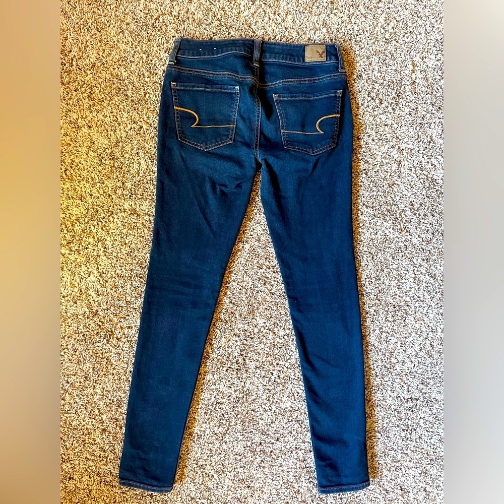 EUC American Eagle Super Stretch Jeggings Women’s Size 2 Regular Dark Wash AEO